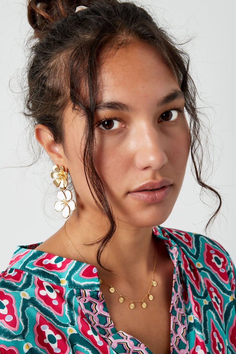 Necklace with coins - Silver Color color