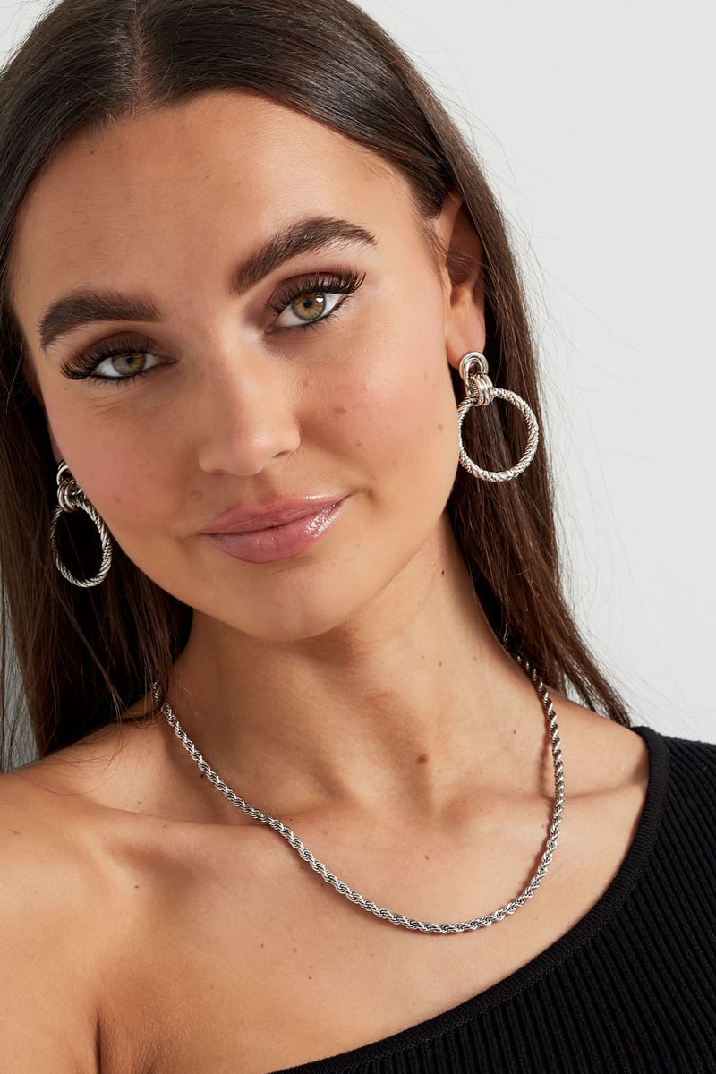 Unisex necklace twisted - Gold Color - 4.5MM