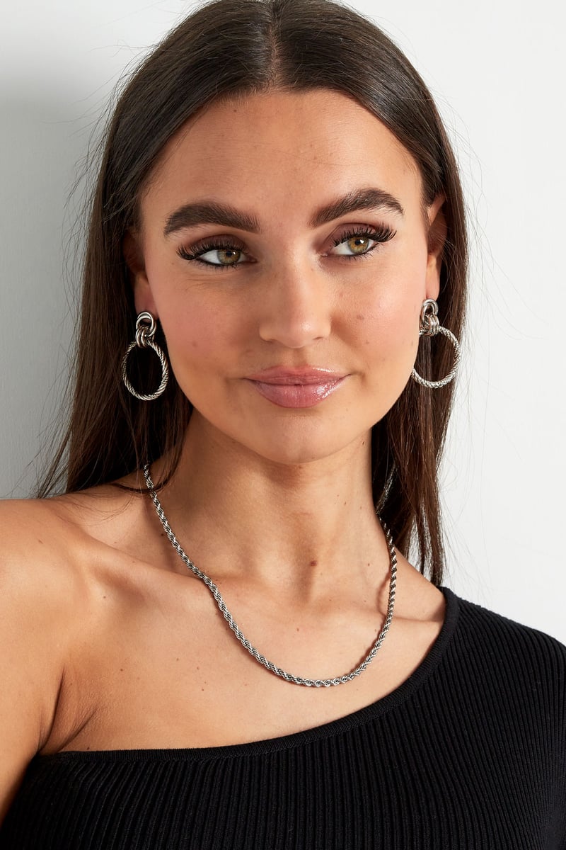 Unisex necklace twisted - Gold Color - 4.5MM