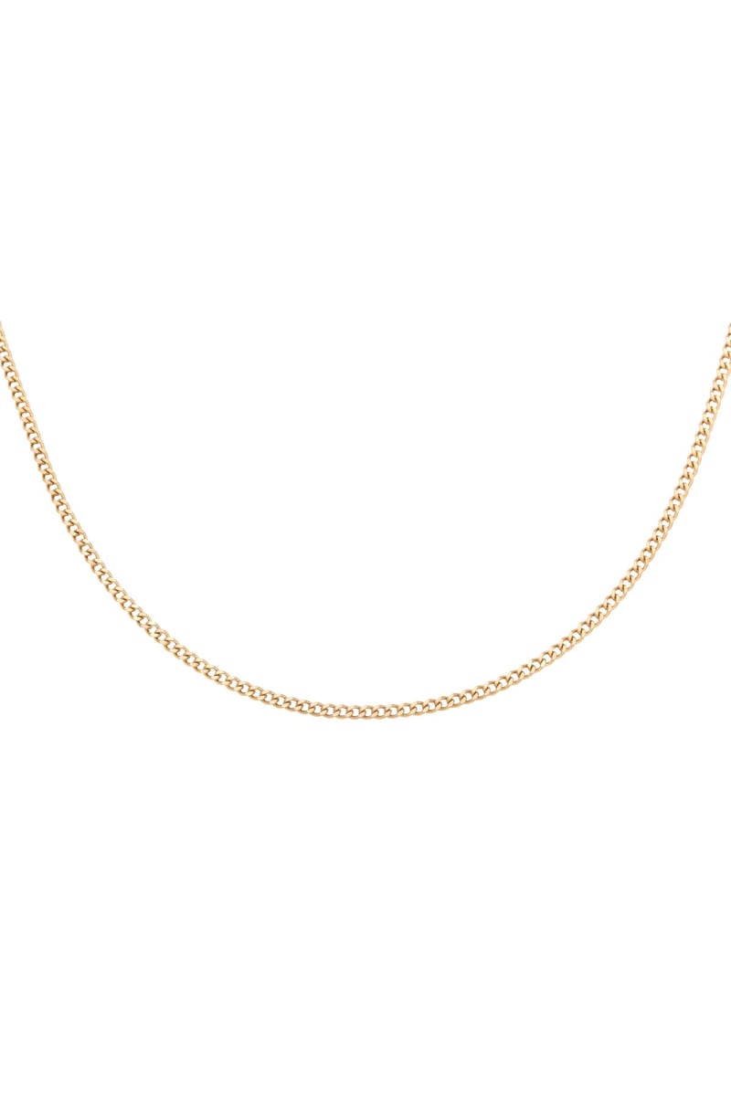 Necklace Tiny Plain Chains Gold Color Stainless Steel