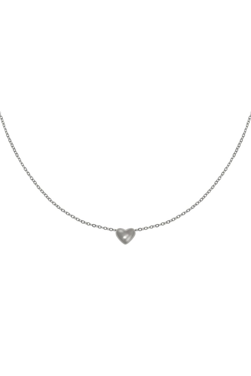 Necklace Always in my Heart Silver Color Stainless Steel