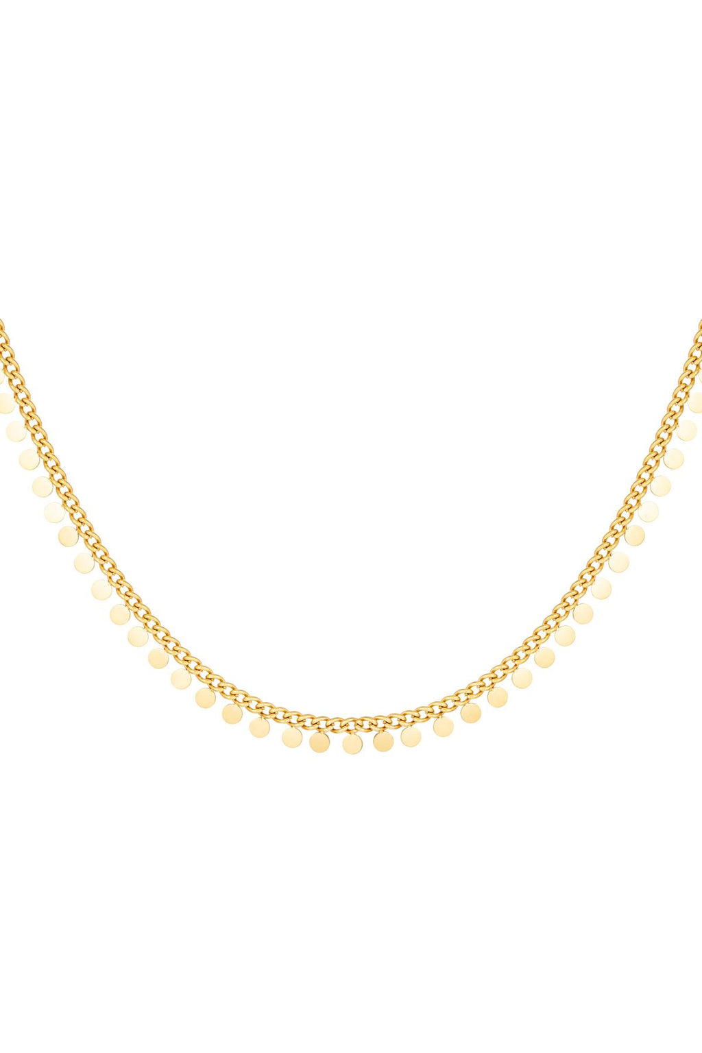 Stainless steel necklace circles