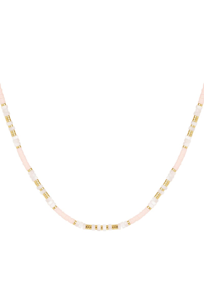 Bead chain color Pale Pink Hematite