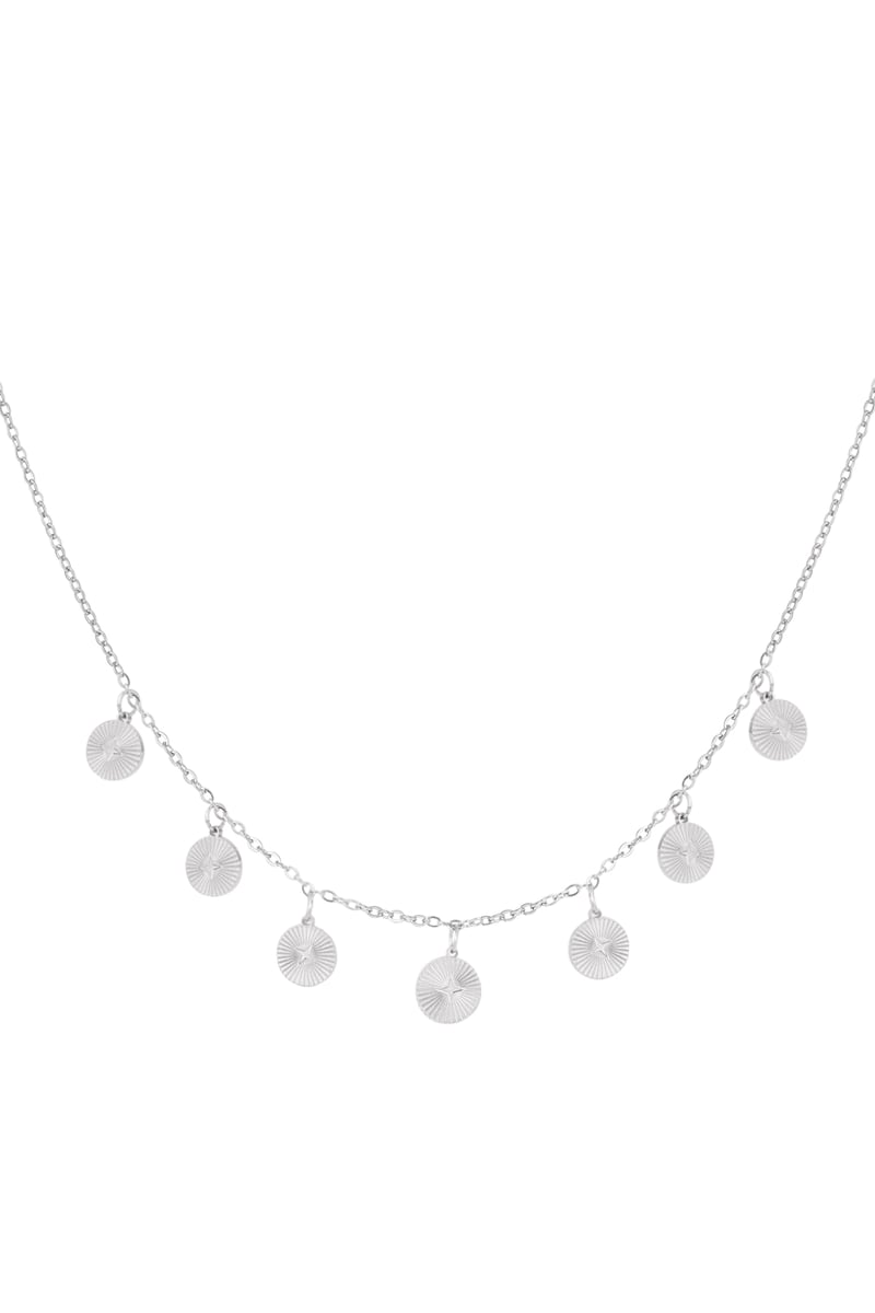 Necklace with coins - Silver Color color