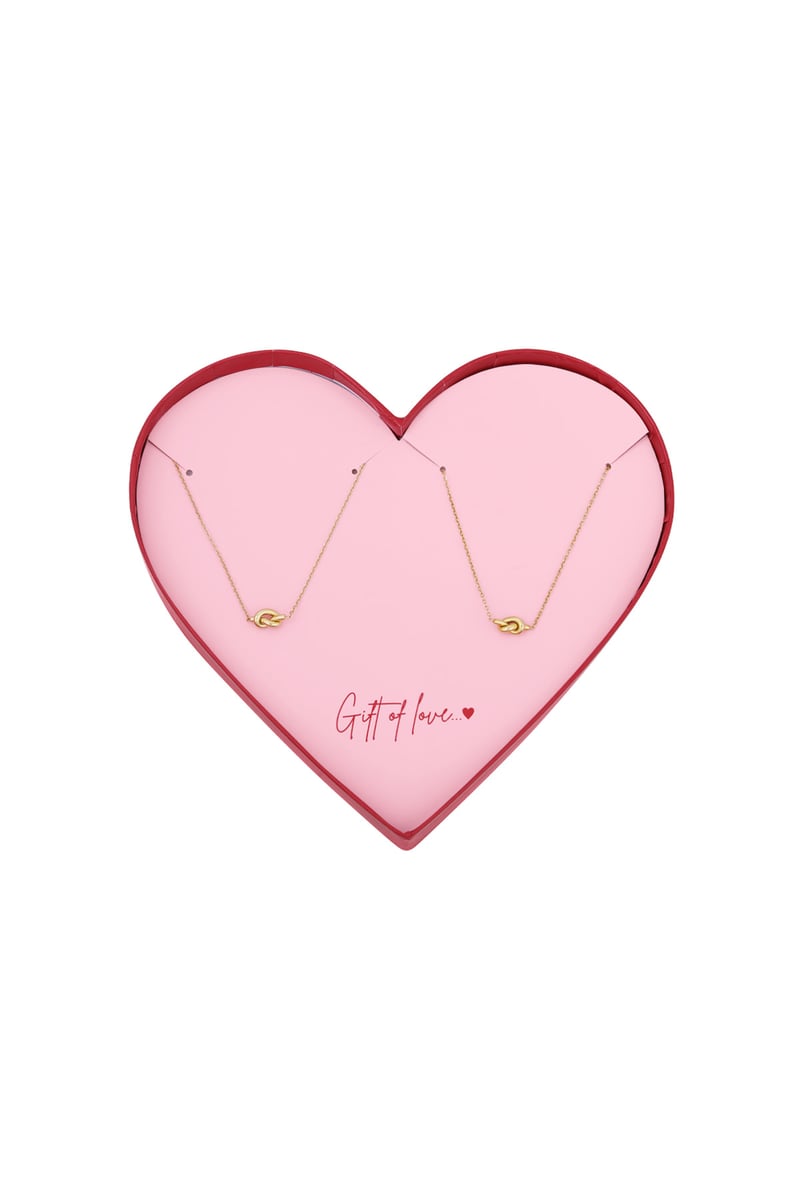 gift of love stainless steel knots necklace & bracelet