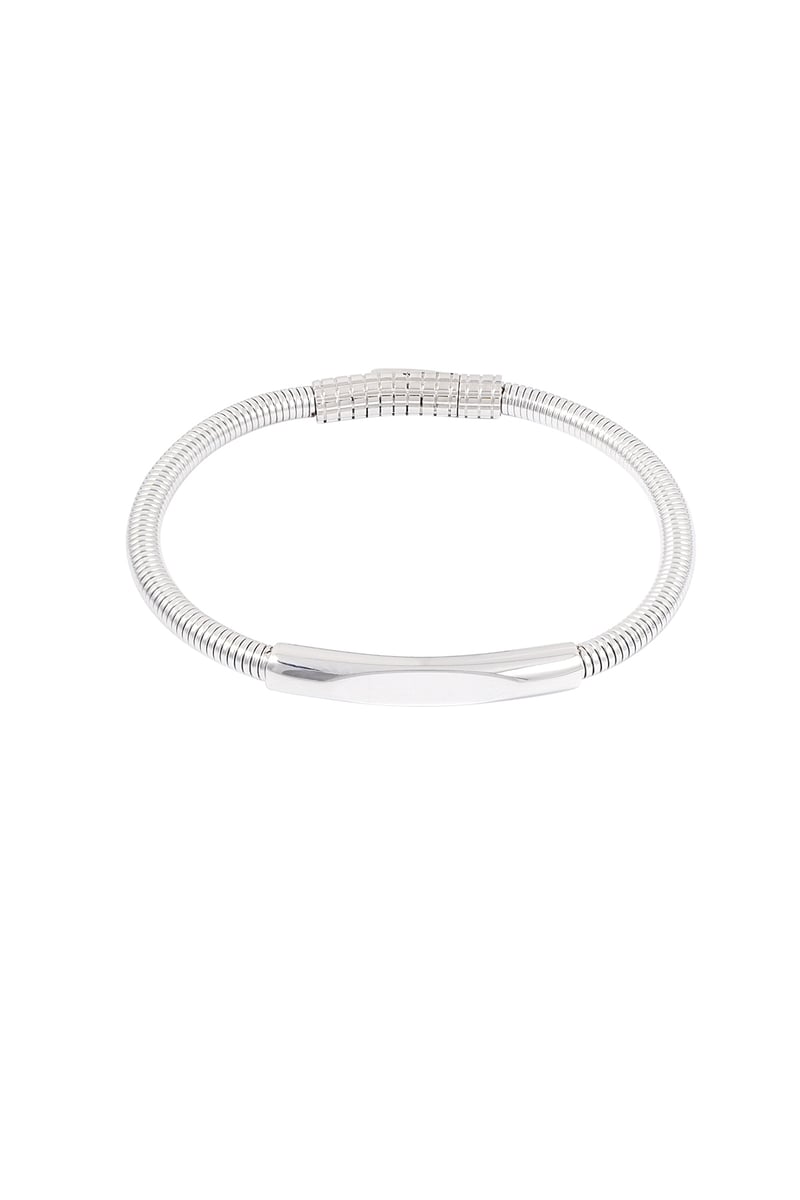 Silver color men's bracelet 