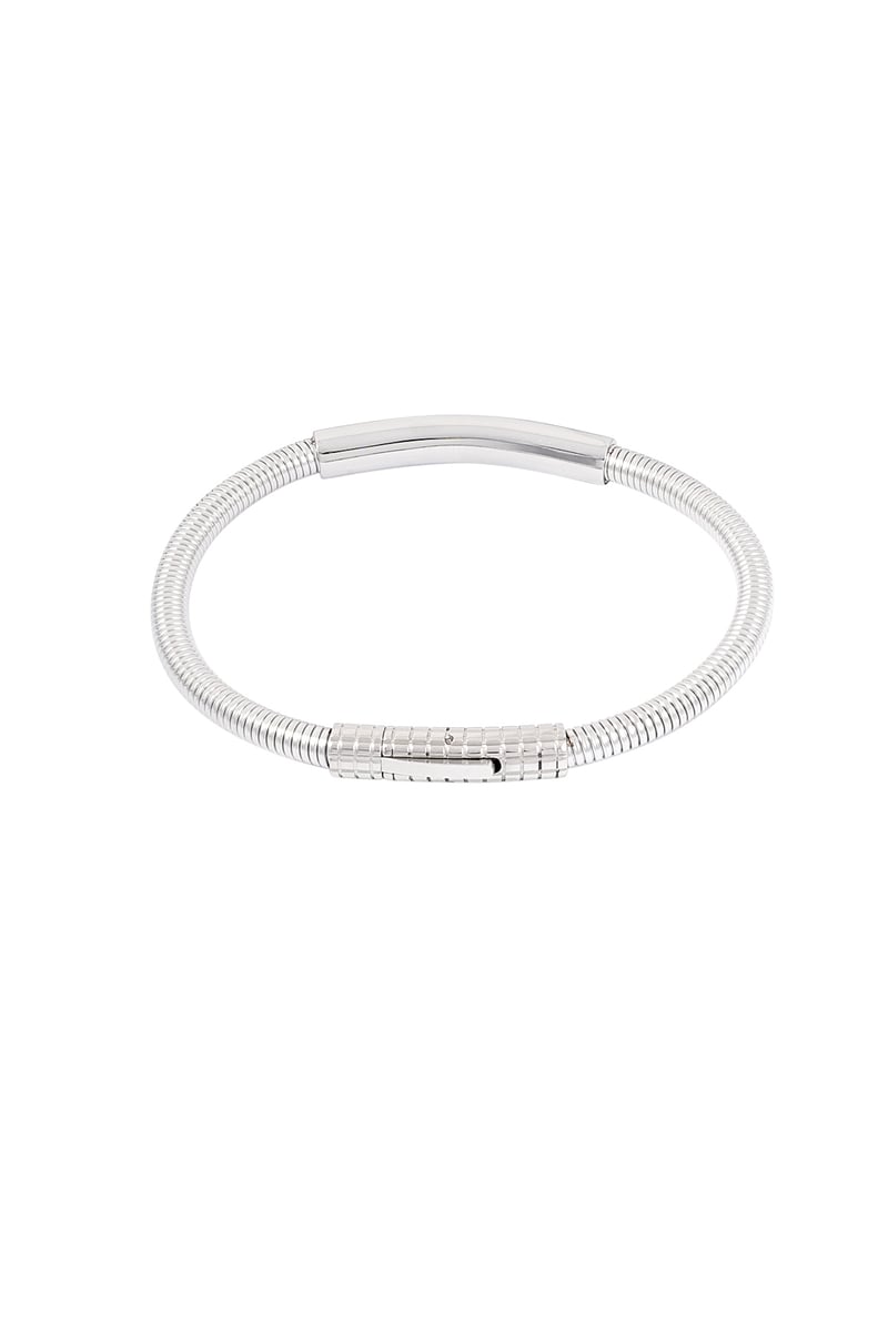 Silver color men's bracelet 